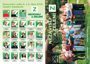 Volební leták Nezávislých a Zelených pro komunální volby 2018